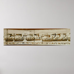 Póster Duke William y su flota cruzan Pevensey