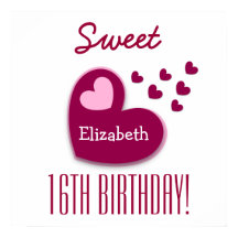 Dulce 16º cumpleaños Rociación de corazones A01C1