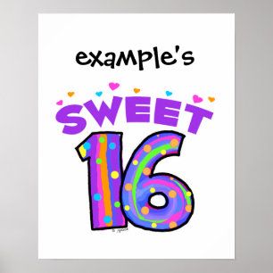 Póster Dulce 16 Poster - cree su propio
