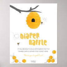 Dulce abeja de miel para ducha de bebé, cartel de