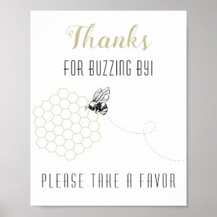 Póster Dulce Abeja Fiesta Decor Favor Rótulo