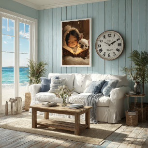 Póster Dulce Amistad: Chica Cuidando su Bulldog francés