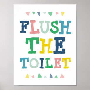 Póster Dulce Baño Divertido para Niños Colorido Descarga 