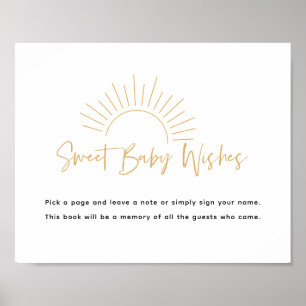 Póster Dulce Bebé Deseos Boho Sunshine