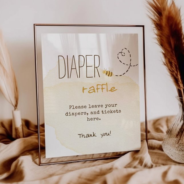 Póster Dulce Bumble Bee Baby Shower Diaper Raffle (Subido por el creador)