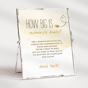 Póster Dulce burbuja bebe cuán grande es el Rótulo Belly 