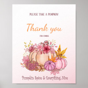 Póster Dulce Calabaza Caída Granja Tramo Rosado Suspiro