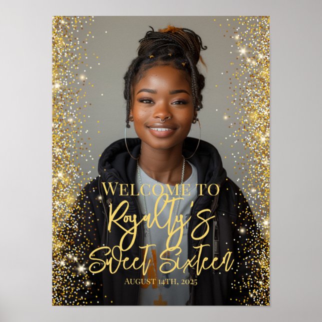 Póster Dulce cartel de bienvenida de dieciséis fiestas co (Frente)