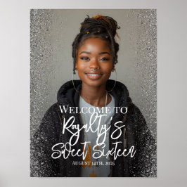 Póster Dulce cartel de bienvenida de dieciséis fiestas co