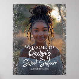 Póster Dulce cartel de bienvenida de dieciséis fiestas co