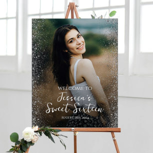 Póster Dulce cartel de bienvenida de dieciséis fiestas co