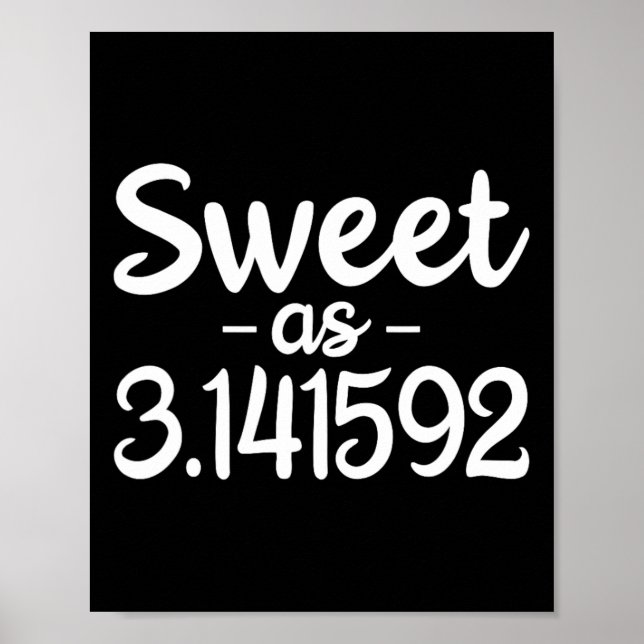 Póster Dulce Como 3.141592 Pi (pastel) 3.14 Cute Día Pi D (Frente)