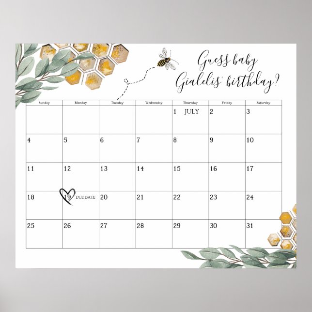 Póster Dulce como lo puede hacer Bee Eucalyptus Adivagar  (Frente)