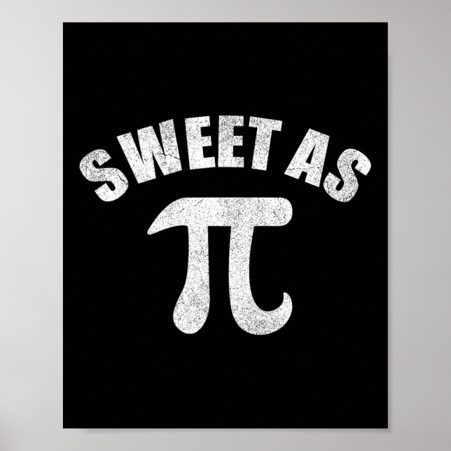 Póster Dulce Como Maestra Geek Pi Math 3.14 Pi Day (Frente)