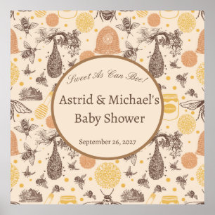 Póster Dulce como puede ser Baby Shower