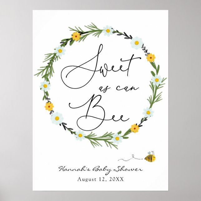 Póster Dulce como puede ser el signo de bienvenida de Bab (Frente)