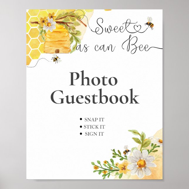 Póster Dulce como puede ser una foto de libro de invitado (Frente)
