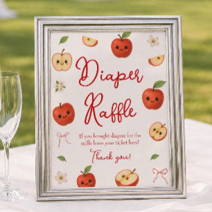 Póster Dulce de Mi Ojo Fiesta de Bebé Rifa de Pañales