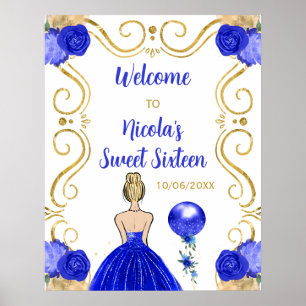 Póster Dulce Dieciséis Blonde Princess Royal Blue Bienven
