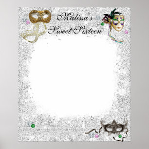 Póster Dulce Dieciséis, Quinceanera, Rótulo Masquerade En