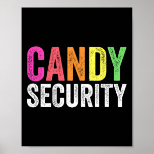 Póster Dulce Diversión Seguridad Disfraz de Halloween