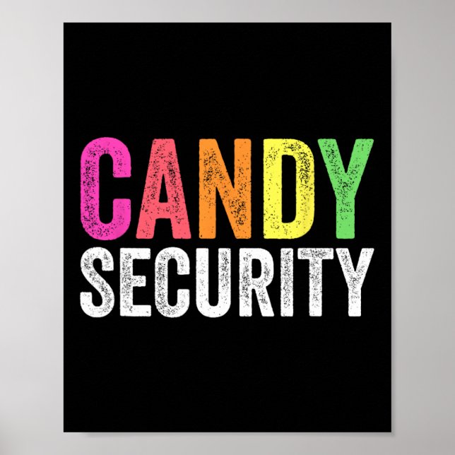 Póster Dulce Diversión Seguridad Disfraz de Halloween  (Frente)