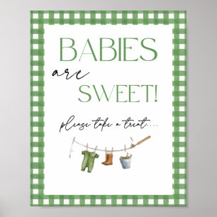 Póster Dulce ducha de bebé Little Fisherman Los bebés son