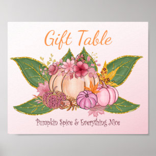 Póster Dulce dulce calabaza pequeña Caída Verde Regalo Su