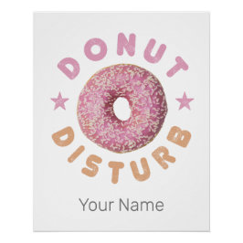 Póster Dulce dulce de donut que altera la píldora y la me