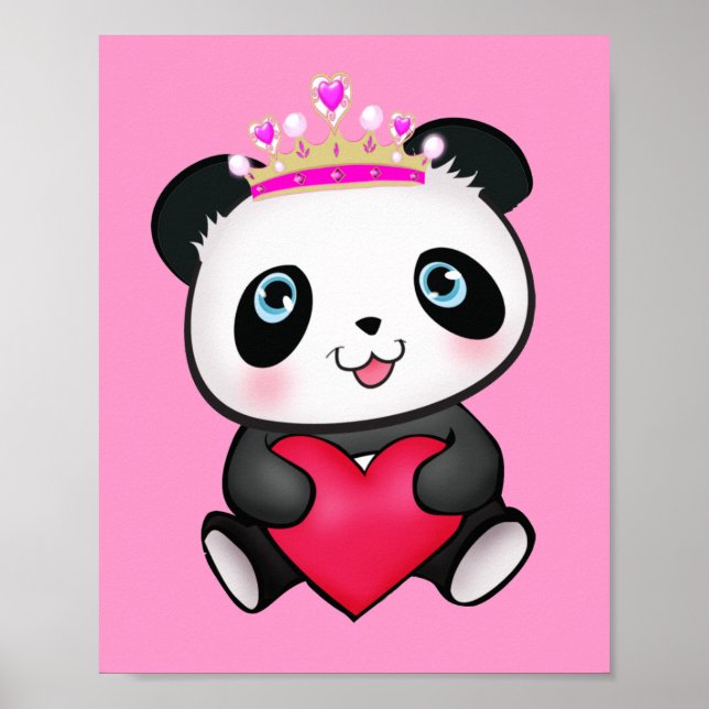 Póster Dulce dulce de la princesa Panda Poster para Chica (Frente)