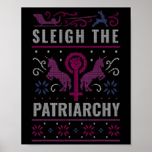 Póster Dulce el patriarcado Feminista Navidades Feo