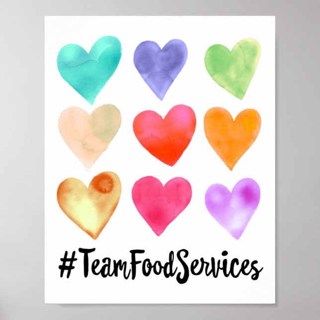 Póster Dulce Equipo Semana de Agradecimiento de Servicios (Frente)