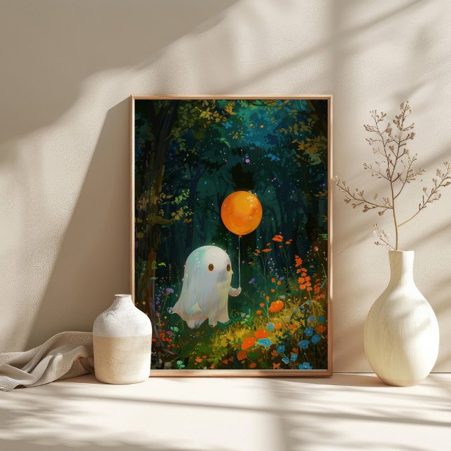 Póster Dulce Fantasma con un Globo Encantado de Halloween (Subido por el creador)
