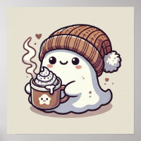 Dulce Fantasma de Halloween con Gorro de Otoño y C