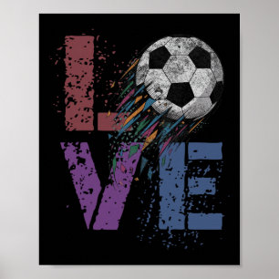 Póster Dulce Fútbol Amor San Valentín Día de Partido Mama