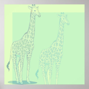 Póster Dulce Giraffe