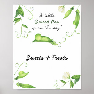 Póster Dulce guisante - dulces y golosinas baby shower