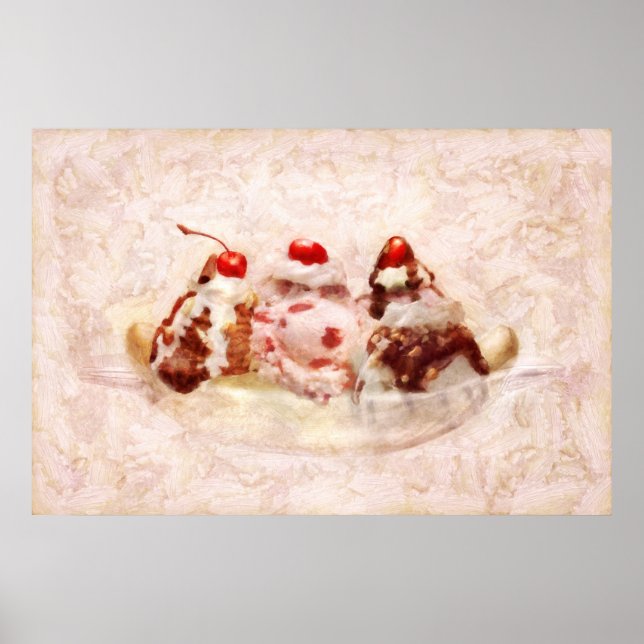 Póster Dulce - Helado - Banana split (Frente)