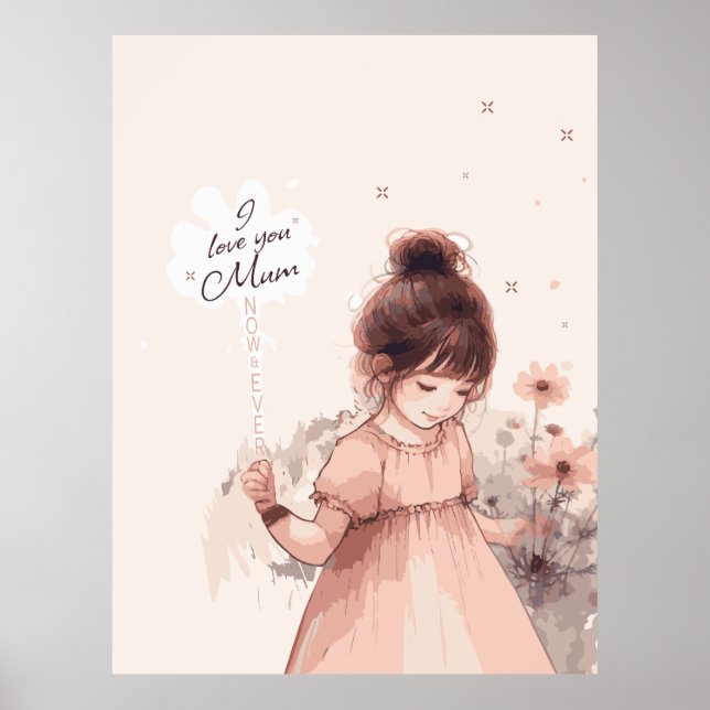 Póster Dulce Hija Ama a Mamá (Frente)