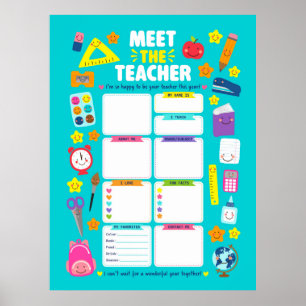 Póster Dulce Kawaii Conoce Al Profesor