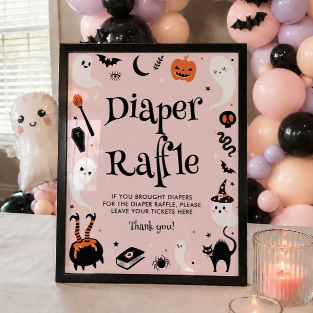 Póster Dulce Naranja Fiesta de Bebé Halloween Rifa de Pañ (Subido por el creador)