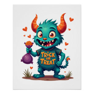 Póster Dulce o Truco Monstruo de Caramelos � Camiseta de