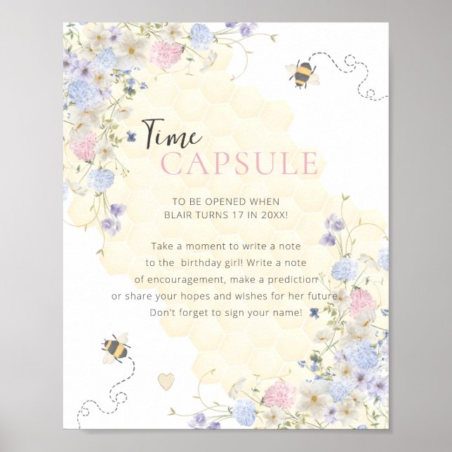Póster Dulce Para Ser Una Cápsula De Tiempo Del Primer Cu (Frente)