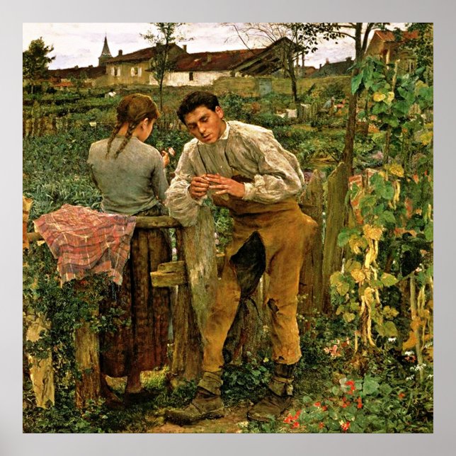Póster Dulce Pareja Niño Y Chica (Frente)