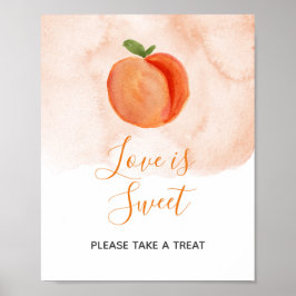 Póster Dulce Peach Summer Love es Sweet