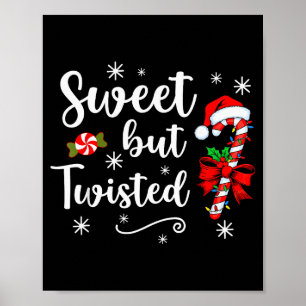 Póster Dulce Pero Divertido Navideño Caramelo de Caña Nav