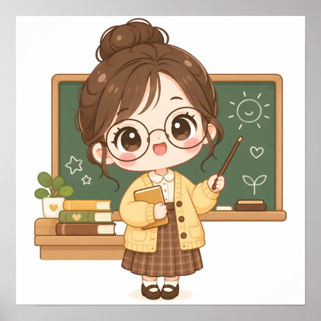 Póster Dulce profesora de clase (Frente)