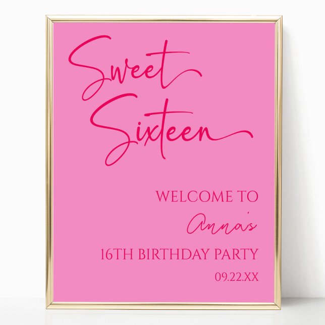 Póster Dulce Rosa Dieciséis Fiesta de Cumpleaños Bienveni (Subido por el creador)