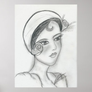 Póster Dulce Rosa Flapper