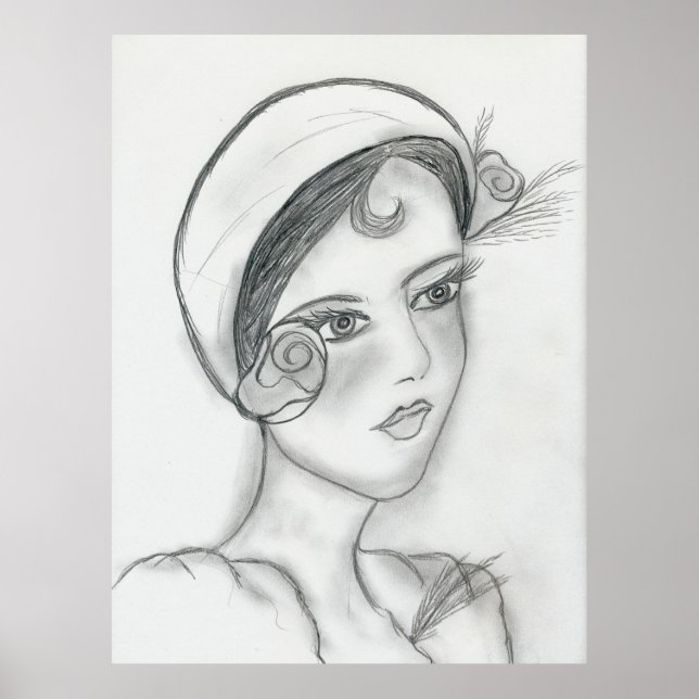 Póster Dulce Rosa Flapper (Frente)